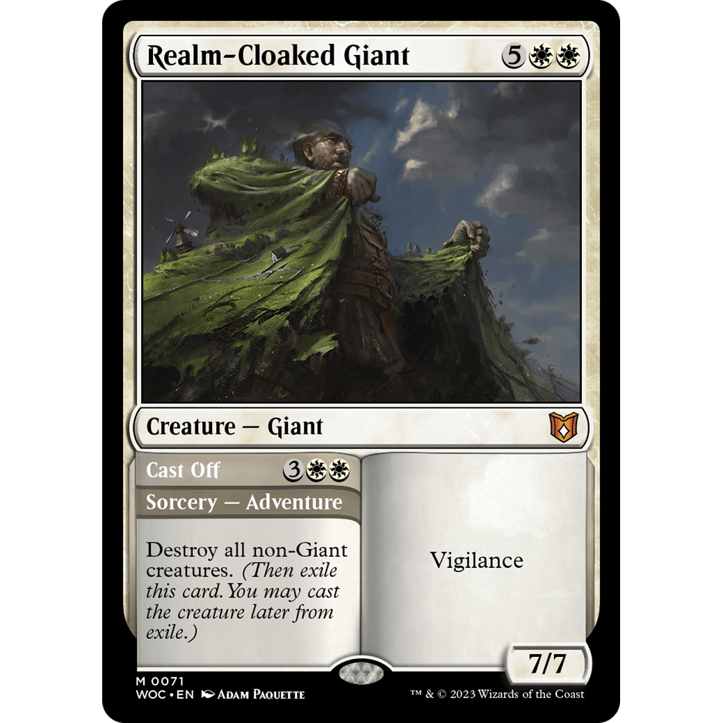 Realm-Cloaked Giant // Cast Off (WOC-071) - Wilds of Eldraine Commander