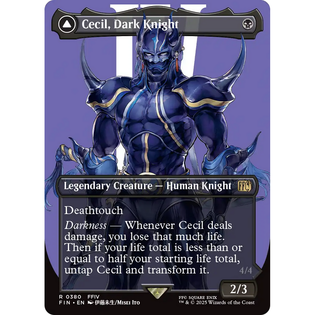 Cecil, Dark Knight (Borderless) (FIN-380) - FINAL FANTASY (Borderless) Foil