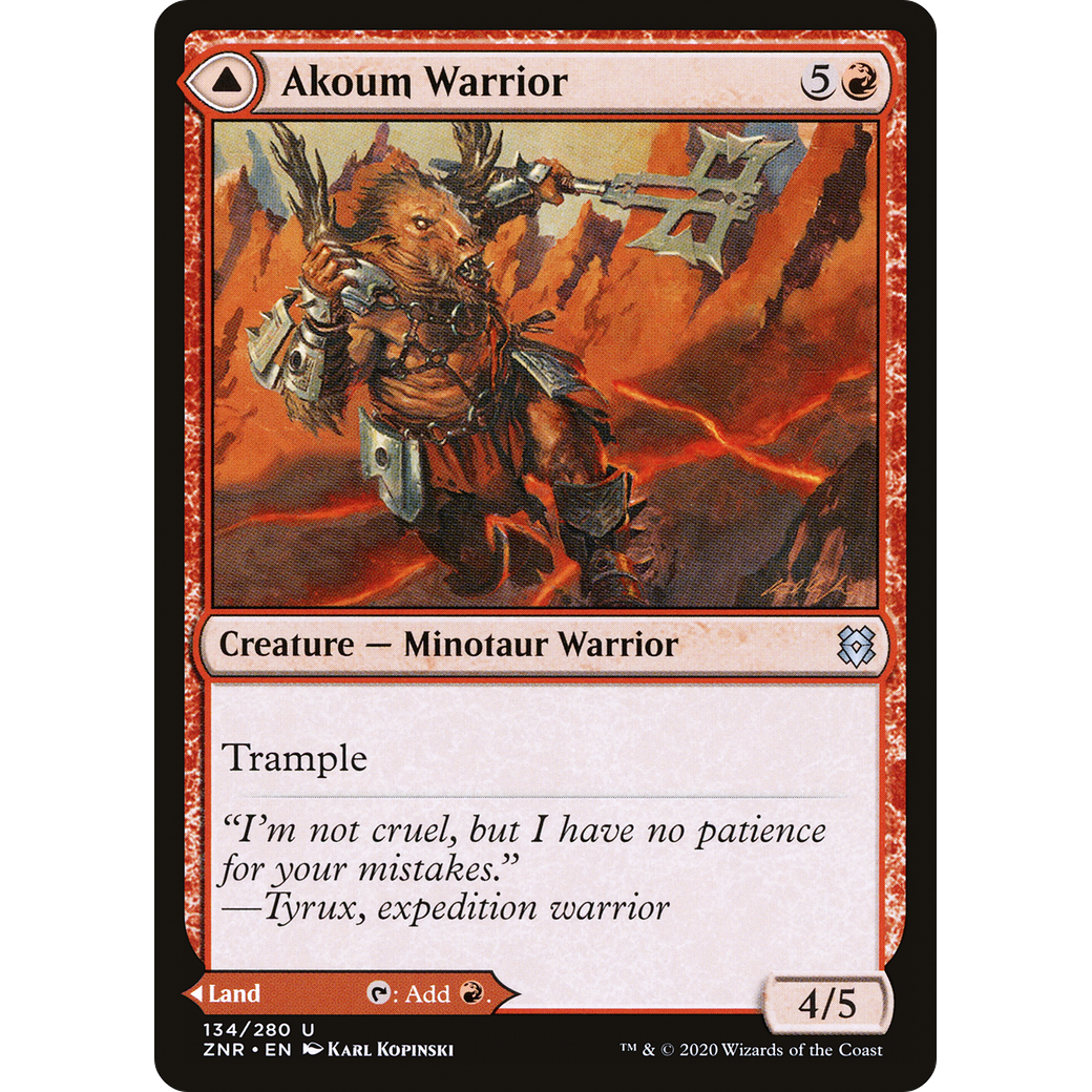 Akoum Warrior (ZNR-134) - Zendikar Rising Foil