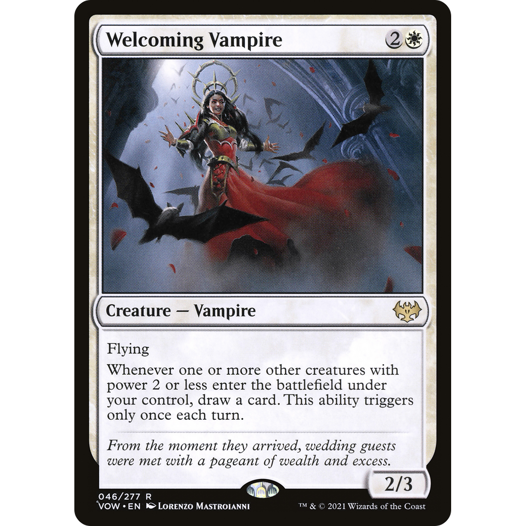 Welcoming Vampire (VOW-046) - Innistrad: Crimson Vow Foil