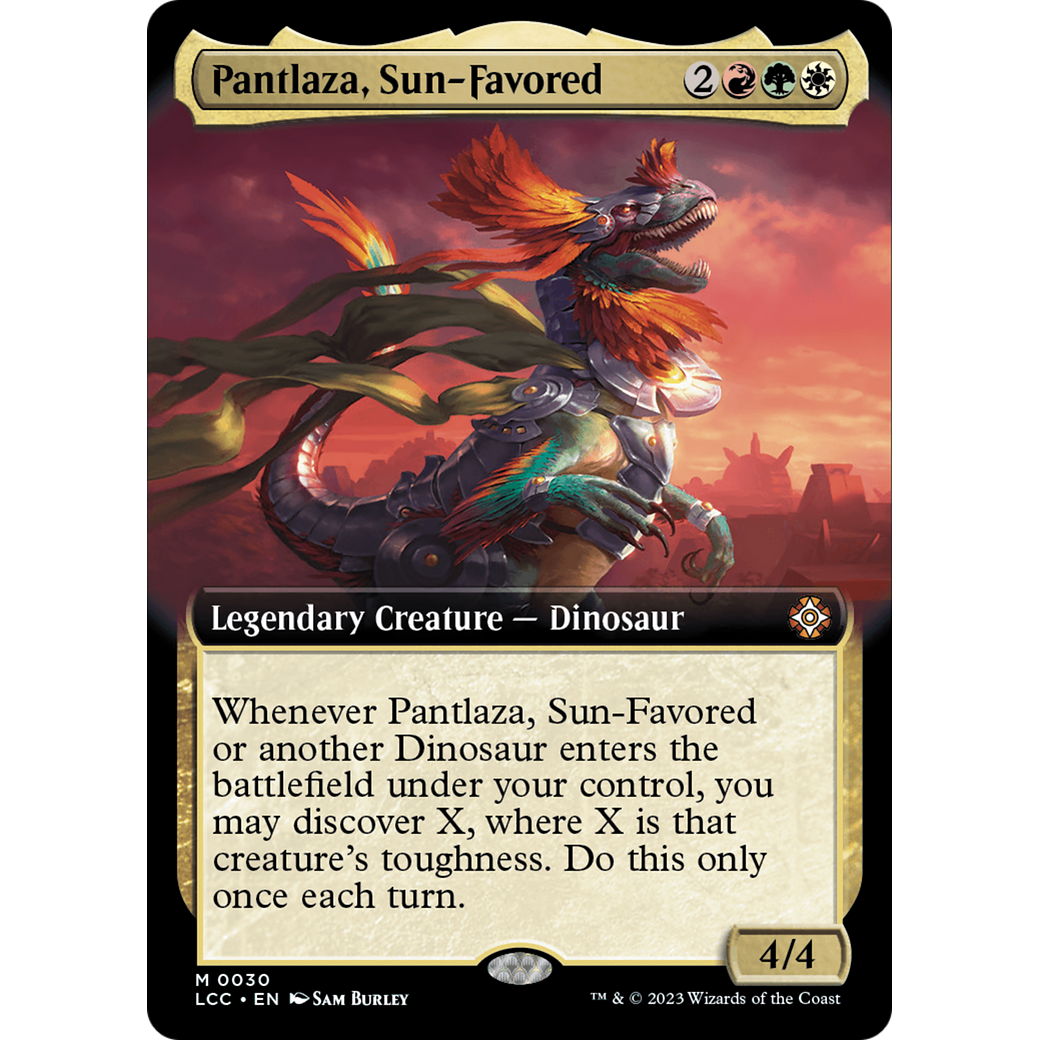 Pantlaza, Sun-Favored (LCC-030) - The Lost Caverns of Ixalan Commander: (Extended Art) Foil