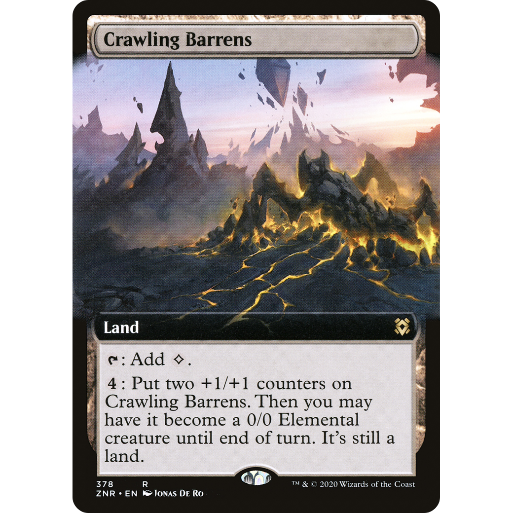Crawling Barrens (Extended Art) (ZNR-378) - Zendikar Rising: (Extended Art)