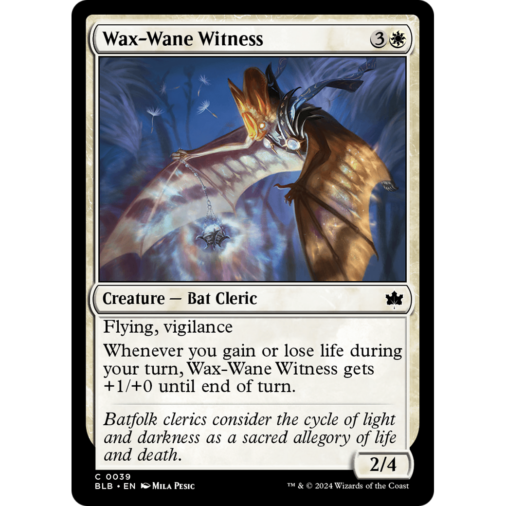 Wax-Wane Witness (BLB-039) - Bloomburrow Foil