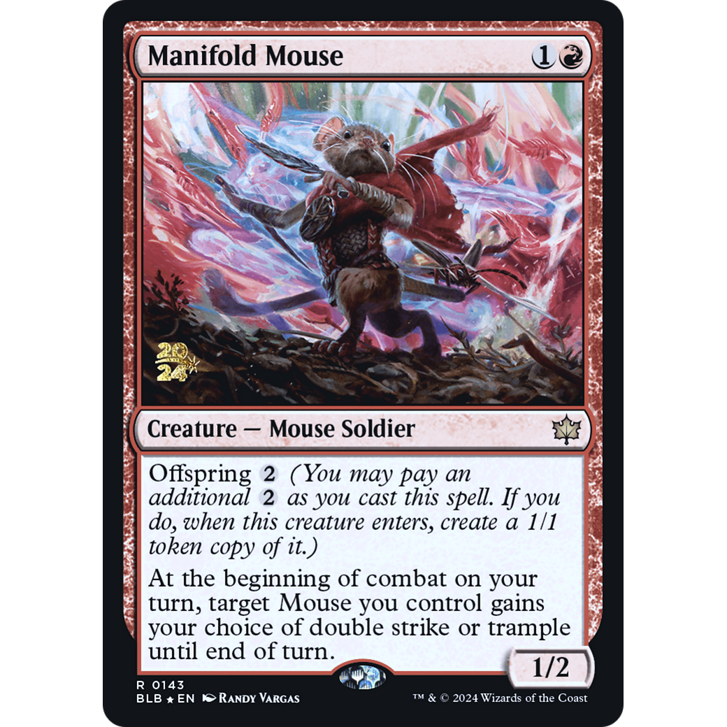 Manifold Mouse (PRE-143S) - Bloomburrow Promos Foil