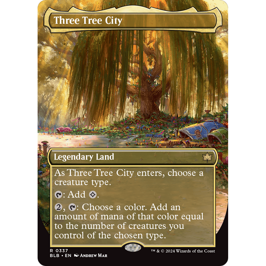 Three Tree City (BLB-337) - Bloomburrow (Borderless) Foil