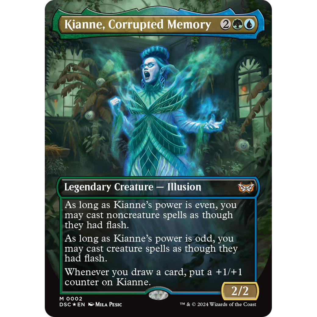 Kianne, Corrupted Memory (DSC-002) - Duskmourn: House of Horror Commander (Borderless) Foil