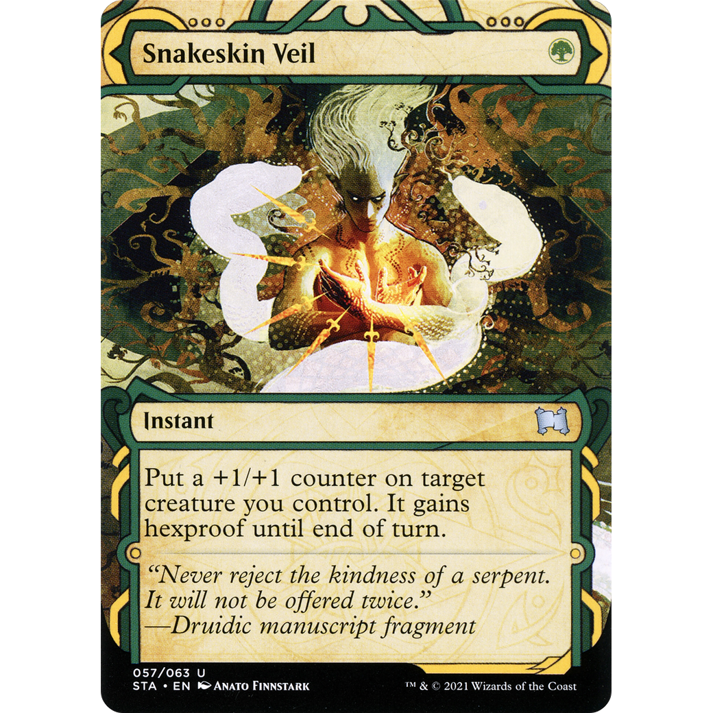 Snakeskin Veil (STA-057) - Strixhaven Mystical Archive: (Showcase) (Borderless) Foil
