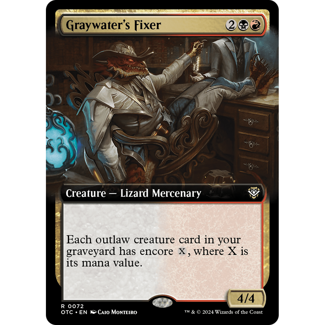Graywater's Fixer (OTC-072) - Outlaws of Thunder Junction Commander: (Extended Art)