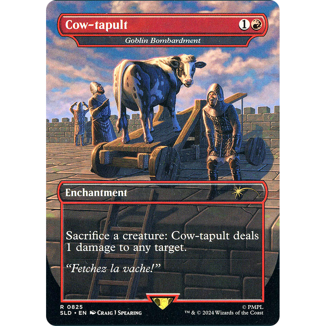 Cow-tapult - Goblin Bombardment (SLD-825) - Secret Lair Drop / Cow-tapult (Borderless) Foil