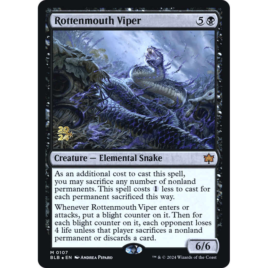 Rottenmouth Viper (PRE-107S) - Bloomburrow Promos Foil