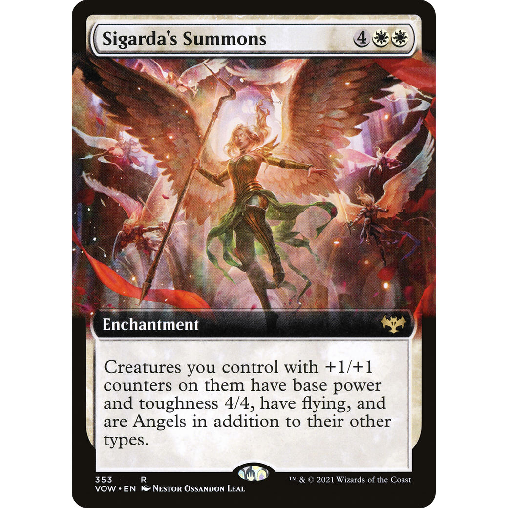 Sigarda's Summons (Extended Art) (VOW-353) - Innistrad: Crimson Vow: (Extended Art) Foil
