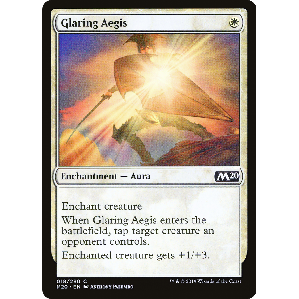 Glaring Aegis (M20-018) - Core Set 2020 Foil