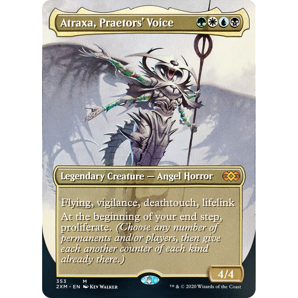 Atraxa, Praetors' Voice (Borderless) (2XM-353) - Double Masters (Borderless) Foil