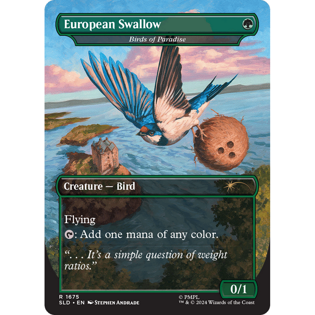 African Swallow - Birds of Paradise (SLD-1675) - Secret Lair Drop / African Swallow (Borderless)