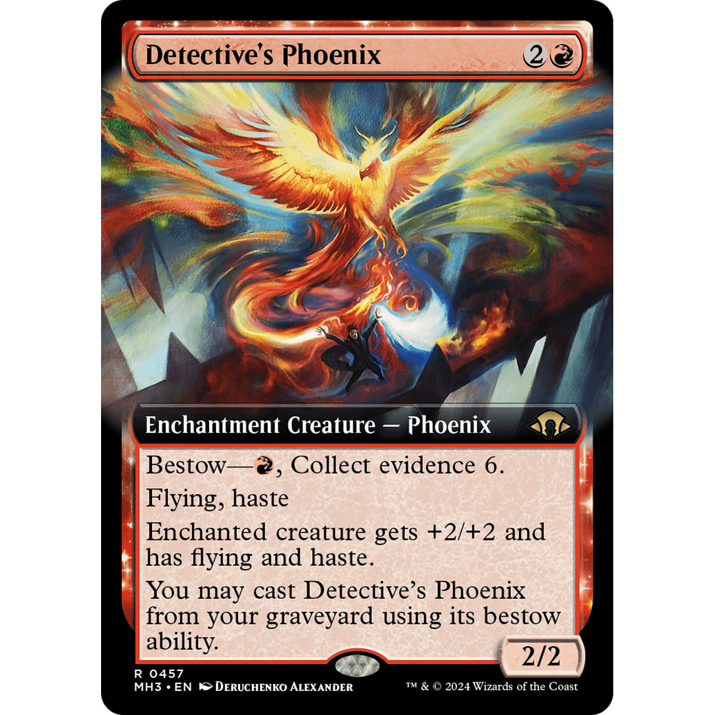 Detective's Phoenix (MH3-457) - Modern Horizons 3: (Extended Art, enchantment) Foil