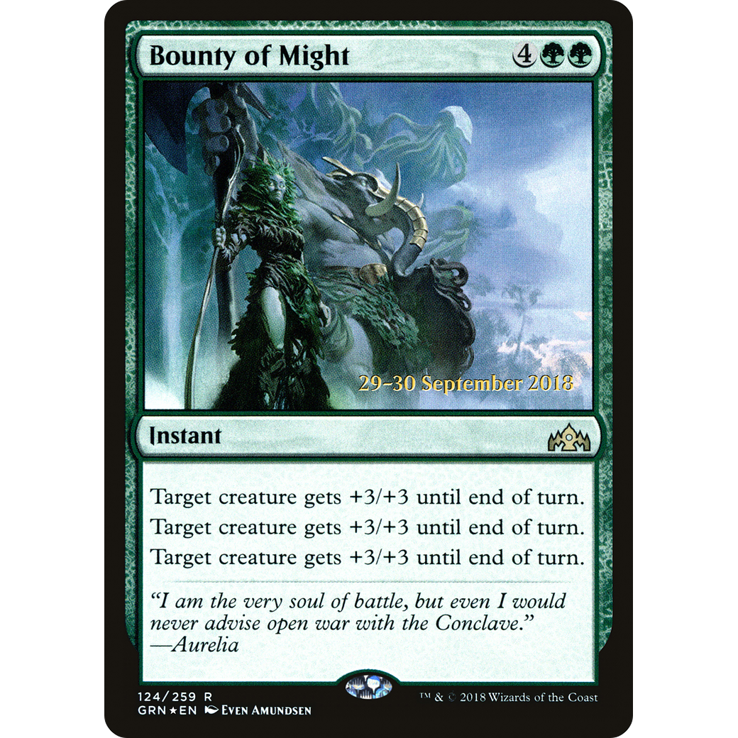 Bounty of Might (PRE-124) - Guilds of Ravnica Promos Foil