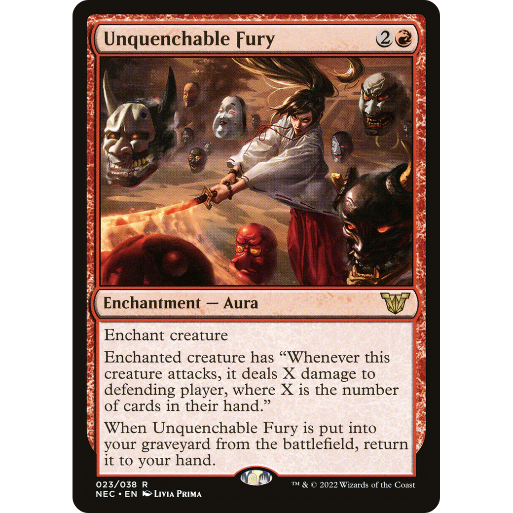 Unquenchable Fury (NEC-023) - Neon Dynasty Commander