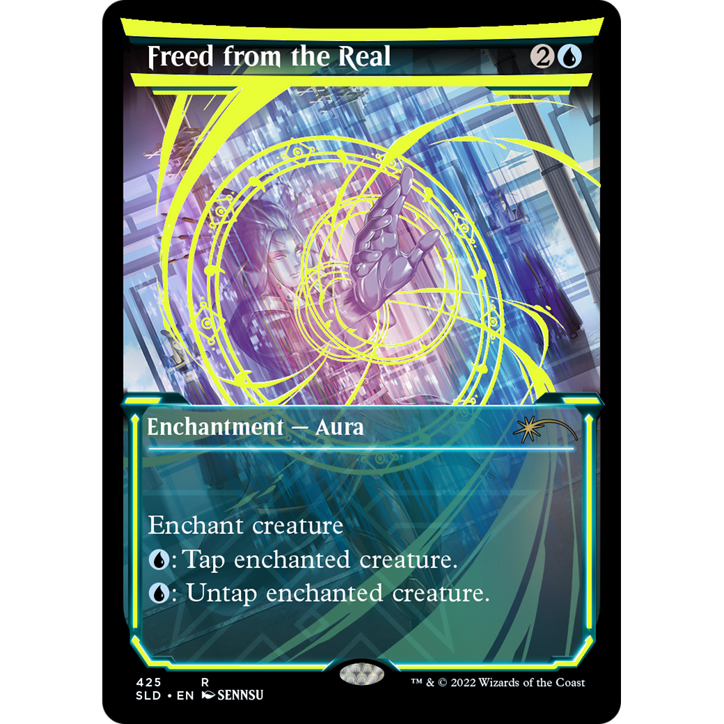 Freed from the Real (Neon Yellow) (SLD-425) - Secret Lair Drop: (Showcase) Foil