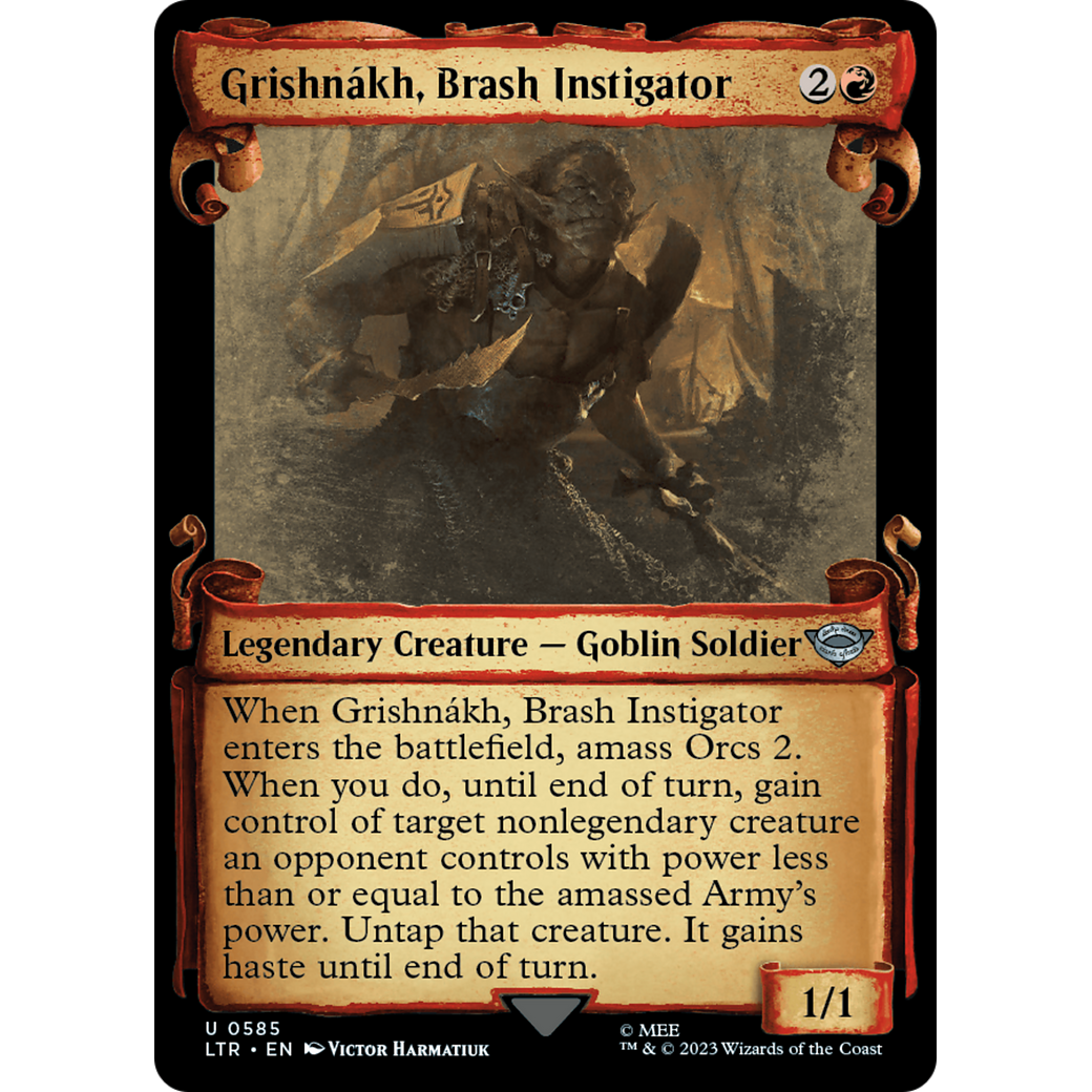 Grishnákh, Brash Instigator (LTR-585) - The Lord of the Rings: Tales of Middle-earth: (Showcase) Foil
