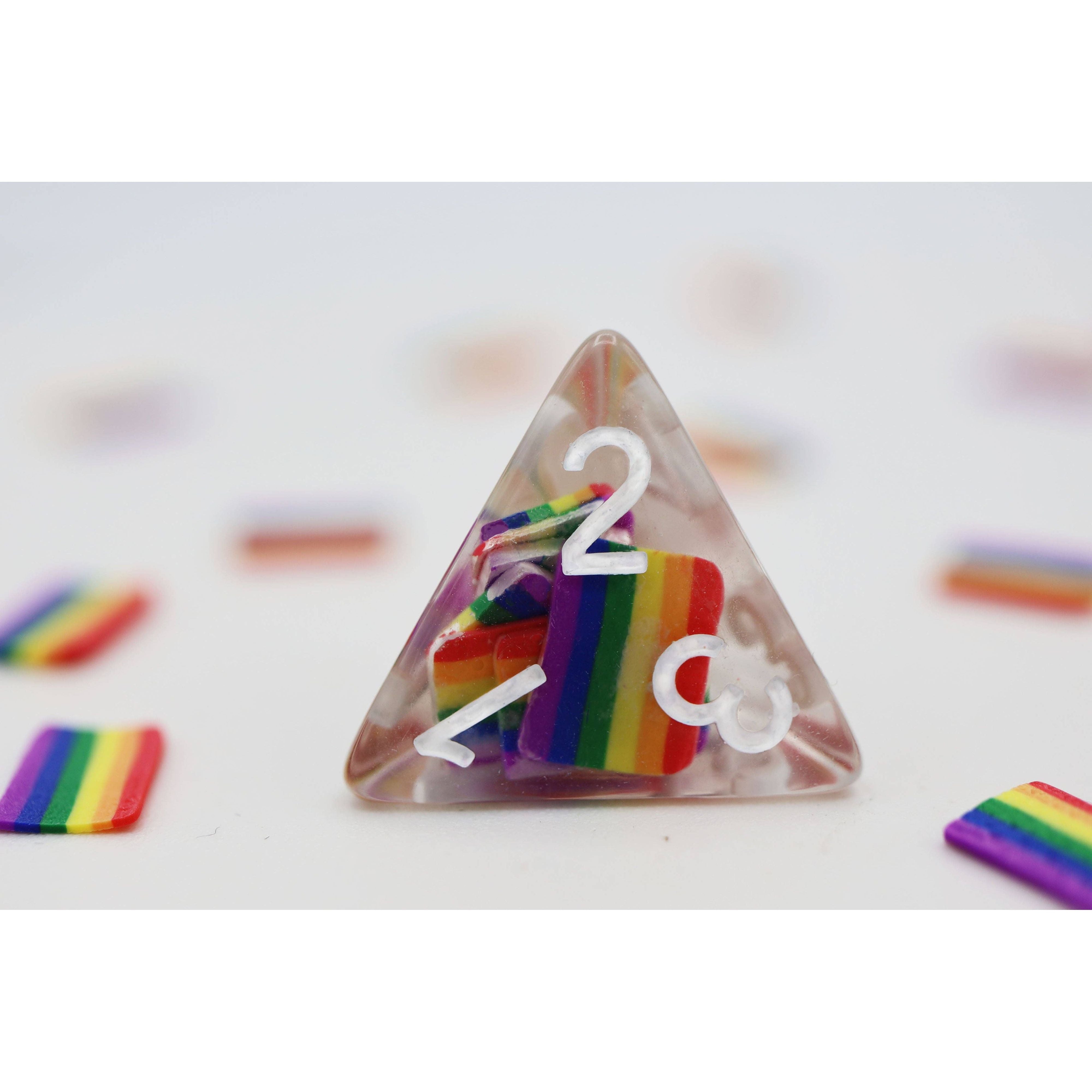Rainbow Flag RPG Dice Set