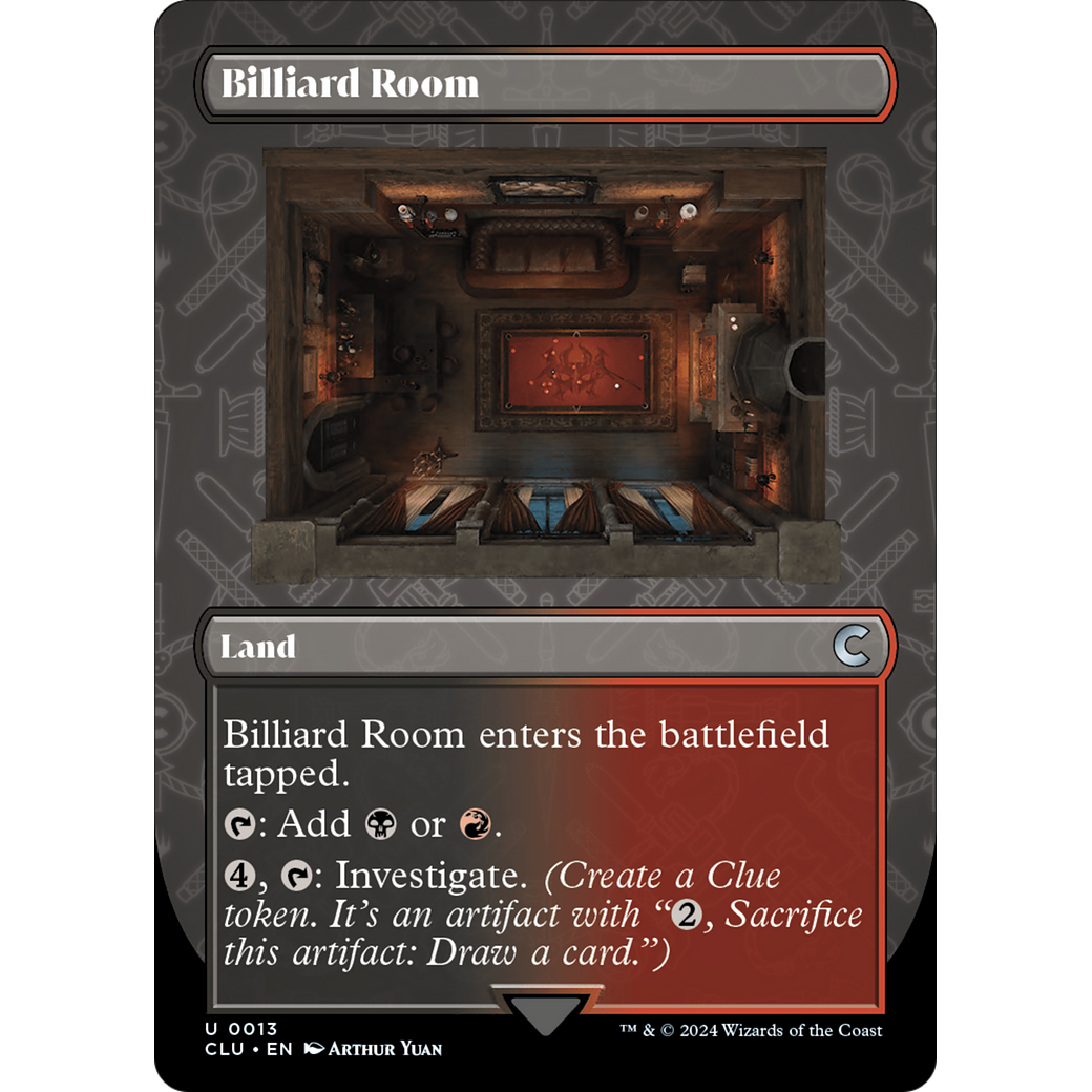 Billiard Room (Borderless) (CLU-013) - Ravnica: Clue Edition (Borderless)