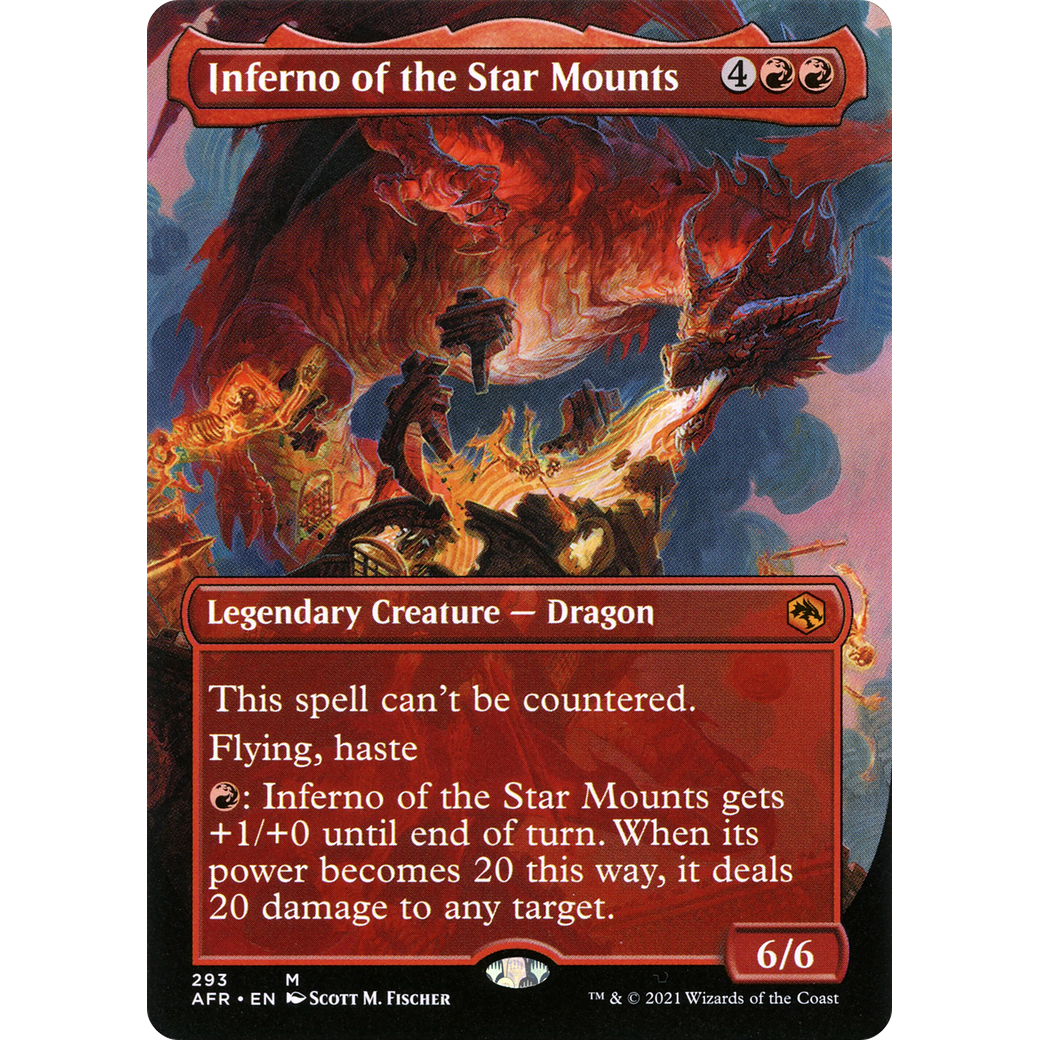 Inferno of the Star Mounts (Borderless) (AFR-293) - Adventures in the Forgotten Realms (Borderless) Foil