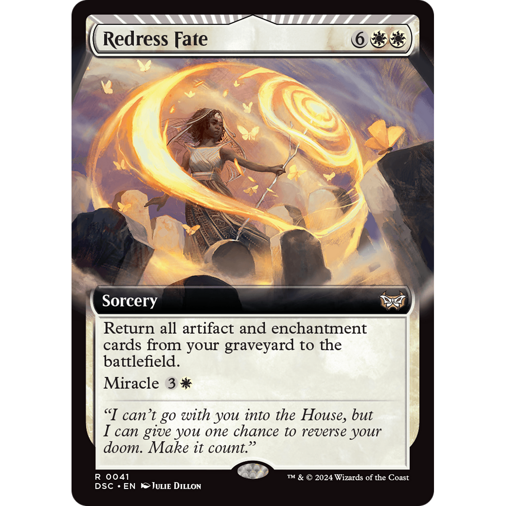 Redress Fate (DSC-041) - Duskmourn: House of Horror Commander: (Extended Art, miracle)