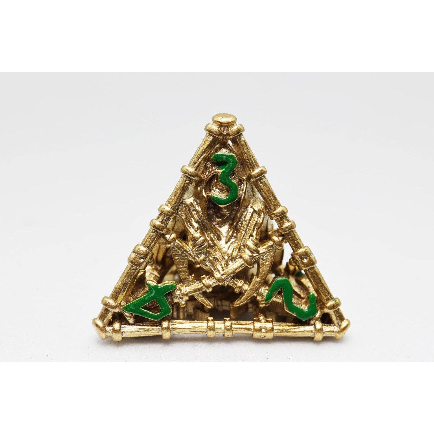 Grim Scythe: Gold - Metal RPG Dice Set
