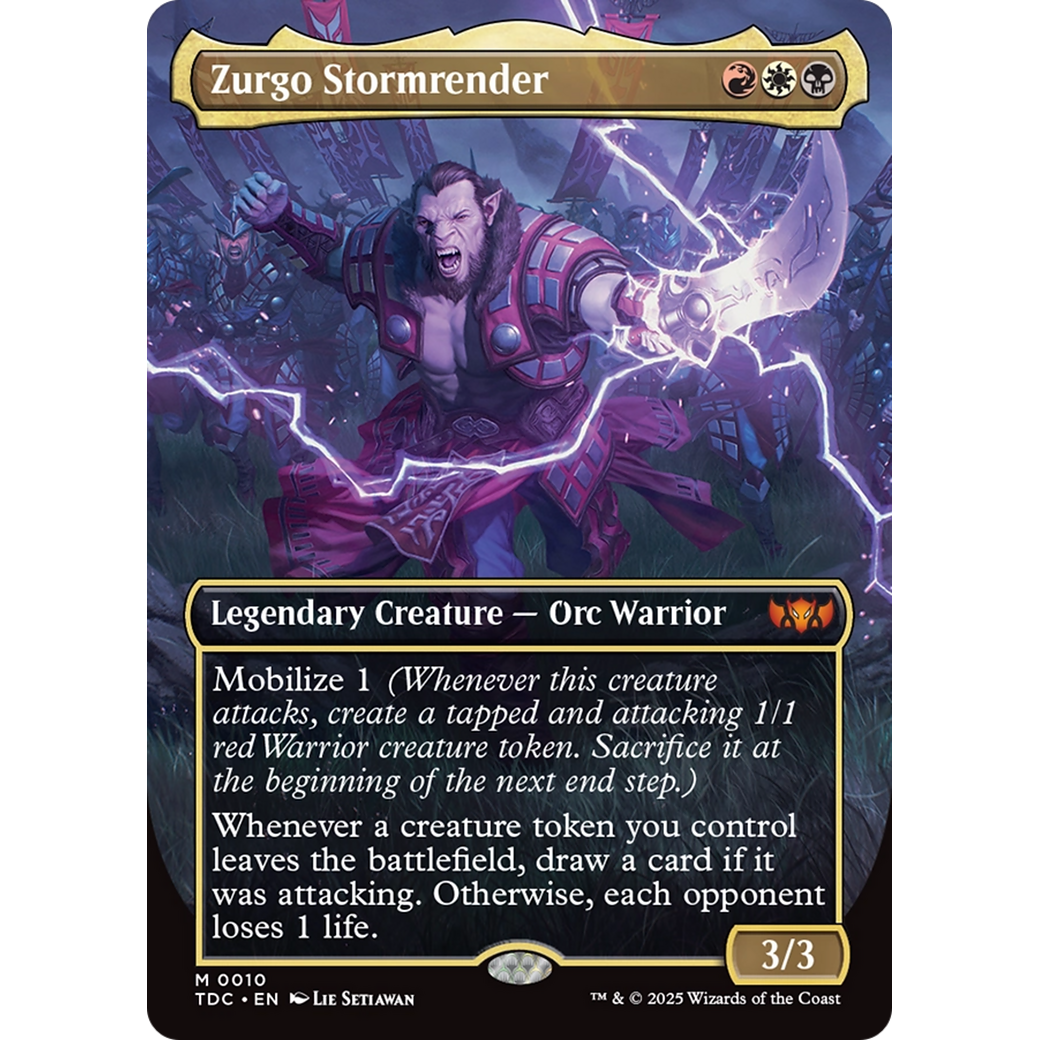 Zurgo Stormrender (TDC-010) - Commander: Tarkir: Dragonstorm (Borderless) Foil