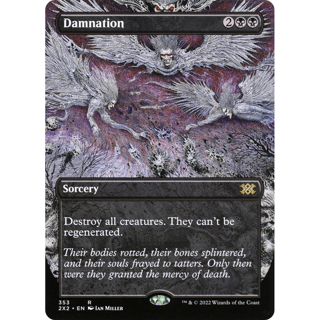 Damnation (Borderless) (2X2-353) - Double Masters 2022 (Borderless) Foil