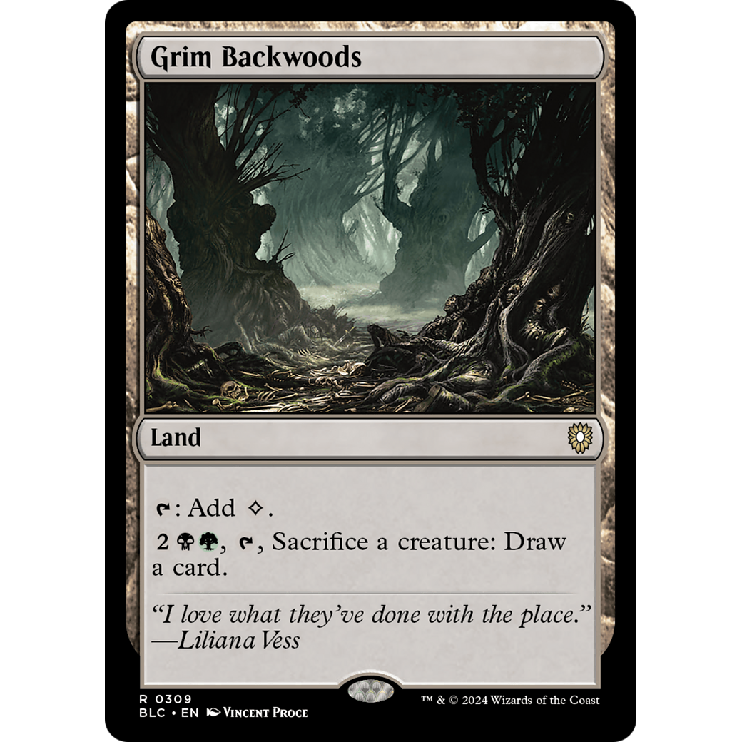 Grim Backwoods (BLC-309) - Bloomburrow Commander