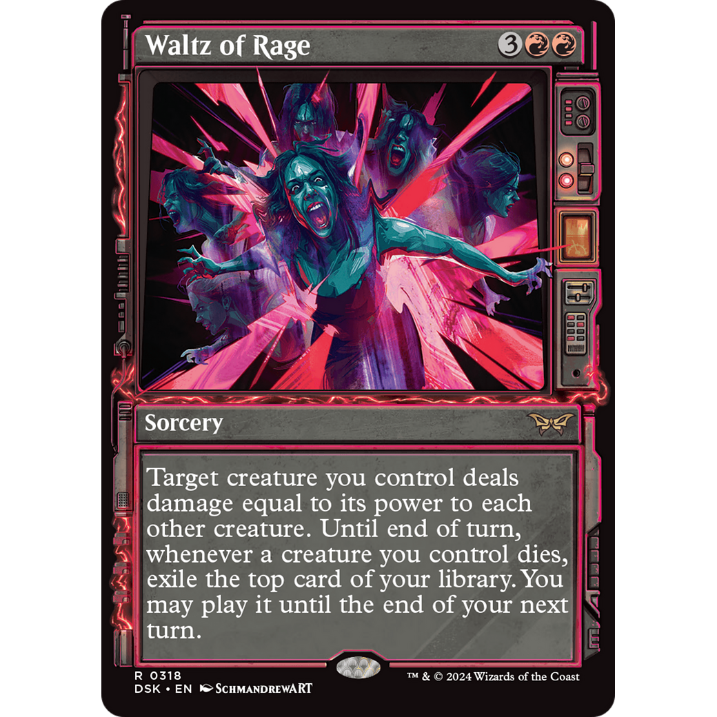 Waltz of Rage (DSK-318) - Duskmourn: House of Horror: (Showcase) Foil