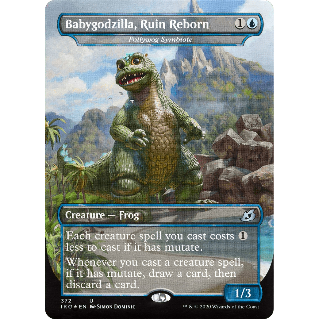 Babygodzilla, Ruin Reborn - Pollywog Symbiote (IKO-372) - Ikoria: Lair of Behemoths / Babygodzilla, Ruin Reborn (Borderless)