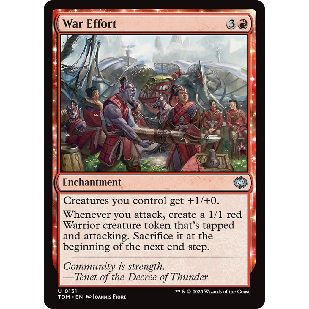 War Effort (TDM-131) - Tarkir: Dragonstorm: (enchantment)