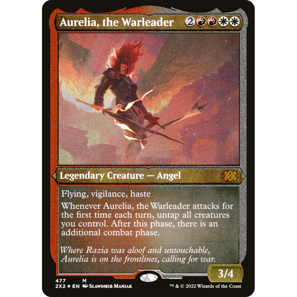 Aurelia, the Warleader (Foil Etched) (2X2-477) - Double Masters 2022 Foil