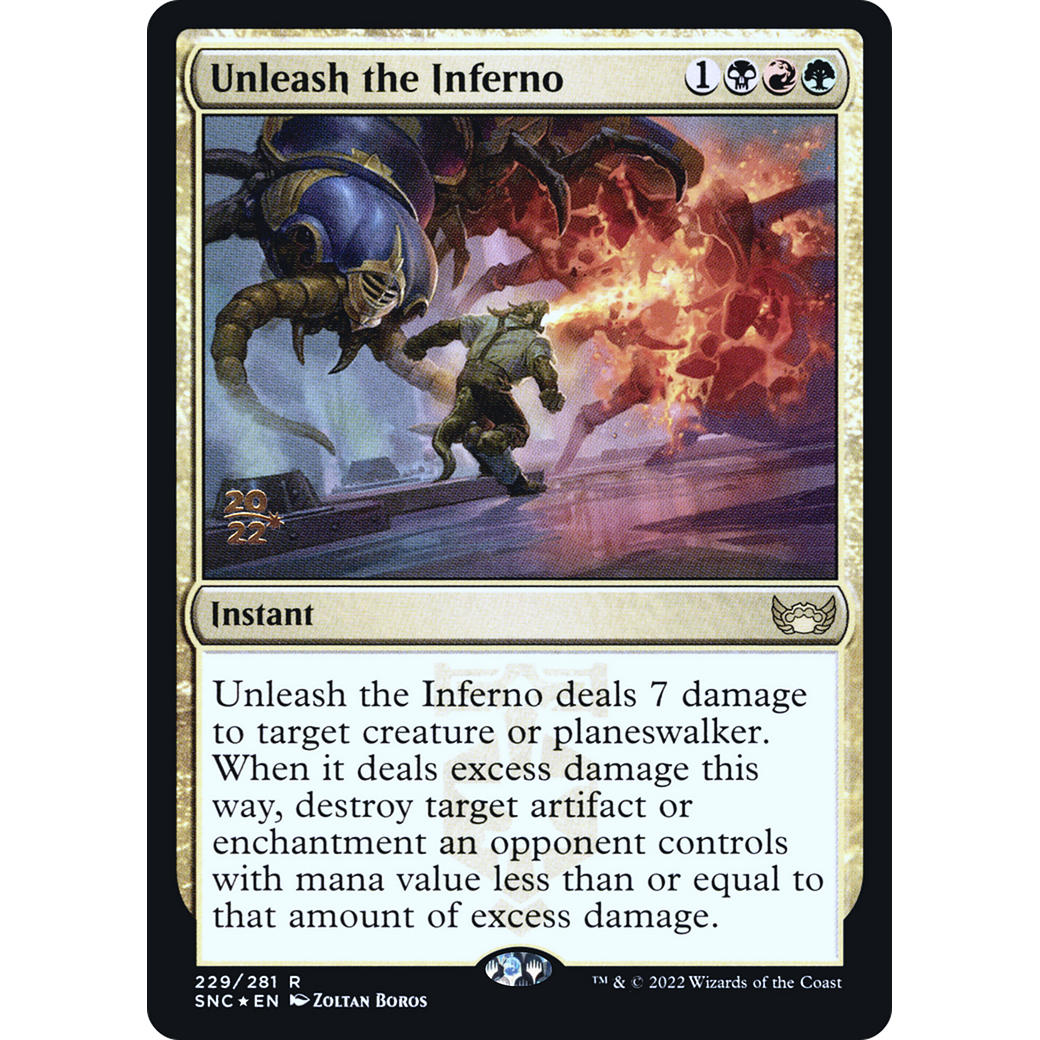 Unleash the Inferno (PRE-229) - Streets of New Capenna Promos Foil