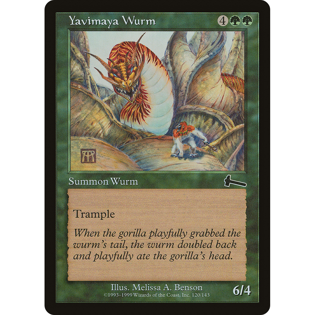 Yavimaya Wurm (ULG-120) - Urza's Legacy Foil
