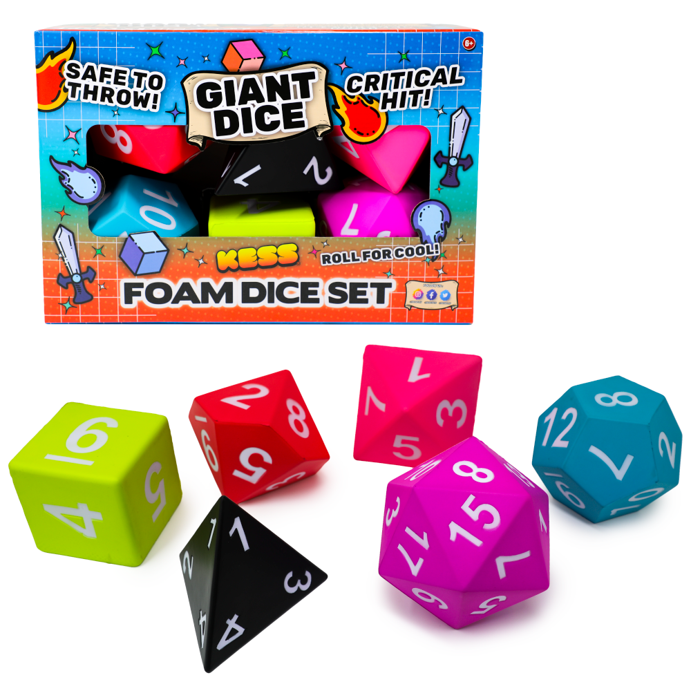 Jumbo Foam Dice Combo Set