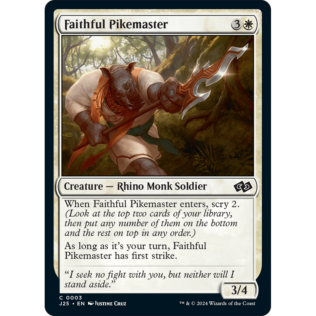 Faithful Pikemaster (J25-003) - Foundations Jumpstart