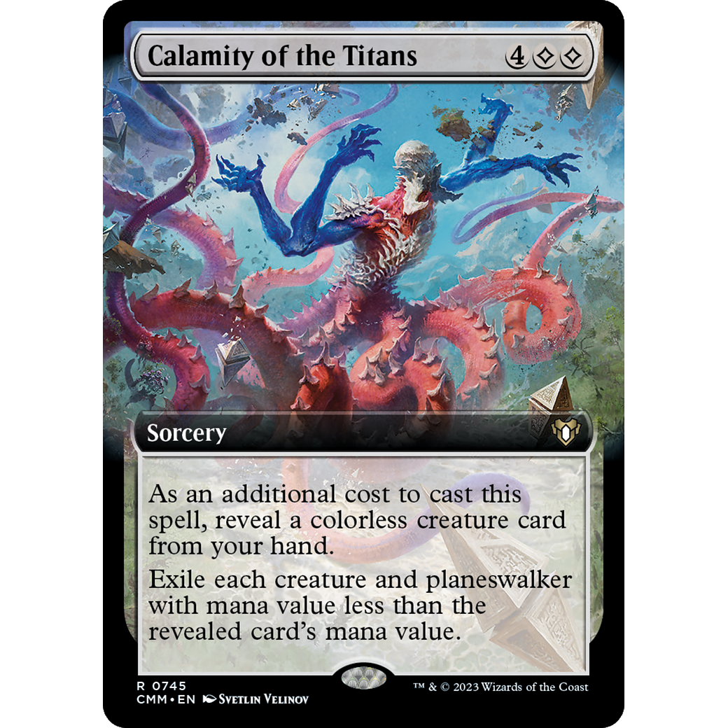 Calamity of the Titans (CMM-745) - Commander Masters: (Extended Art) Foil
