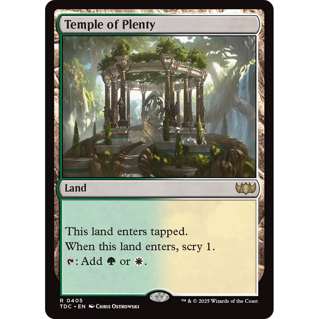 Temple of Plenty (TDC-405) - Commander: Tarkir: Dragonstorm