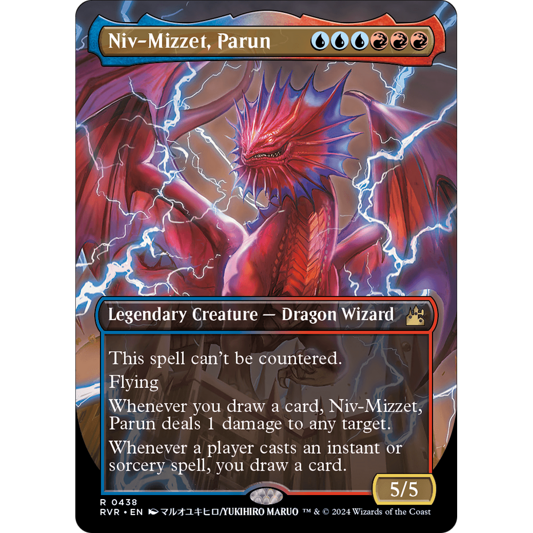 Niv-Mizzet, Parun (RVR-438) - Ravnica Remastered (Borderless) Foil