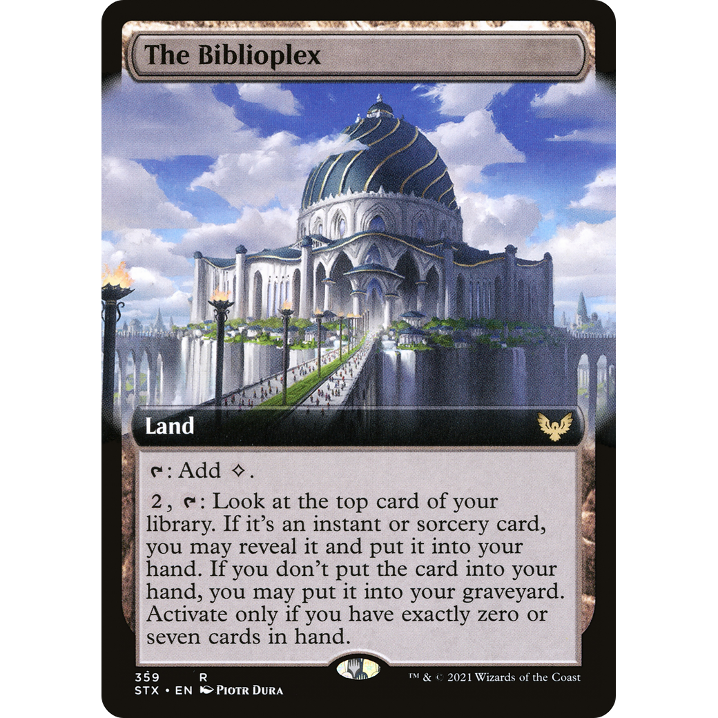 The Biblioplex (Extended Art) (STX-359) - Strixhaven: School of Mages: (Extended Art) Foil