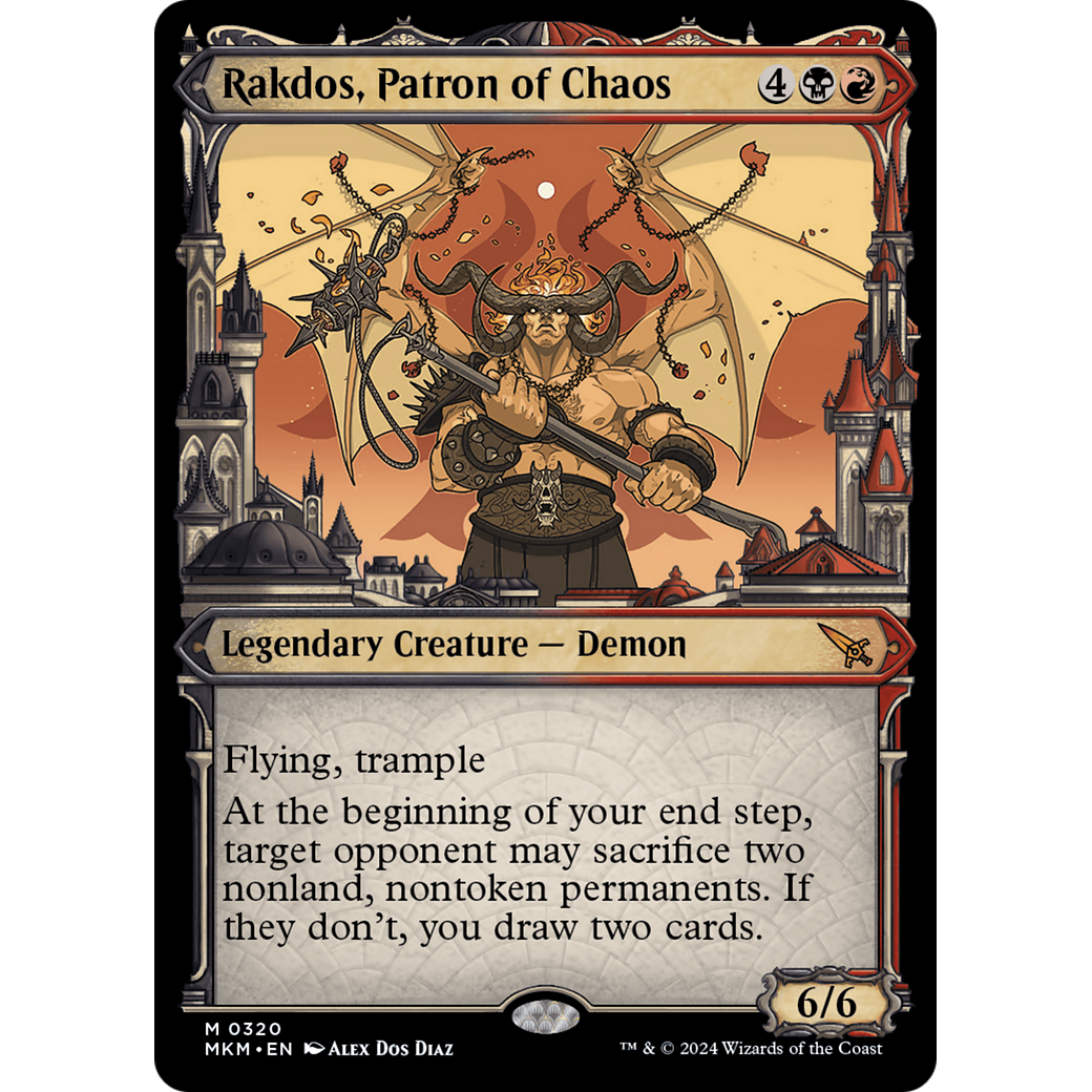 Rakdos, Patron of Chaos (MKM-320) - Murders at Karlov Manor: (Showcase) Foil