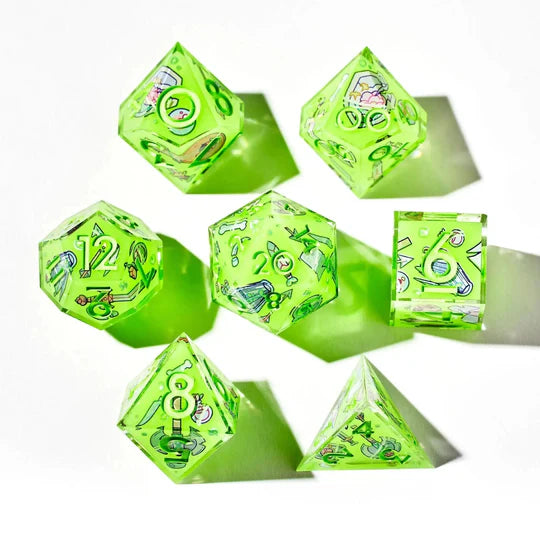 Death By Ooze 7-Piece Iconic Dice Set (Pre-Order)