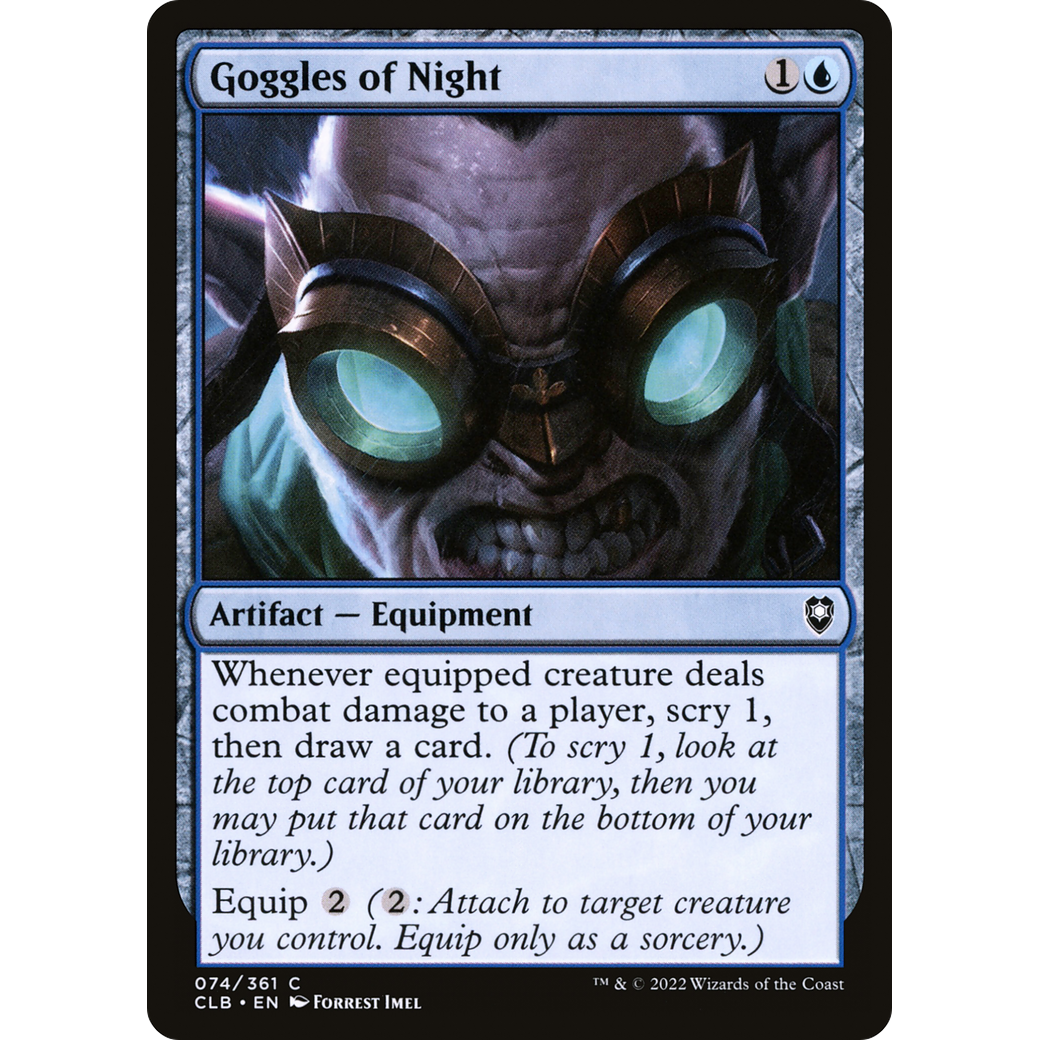 Goggles of Night (CLB-074) - Commander Legends: Battle for Baldur's Gate Foil