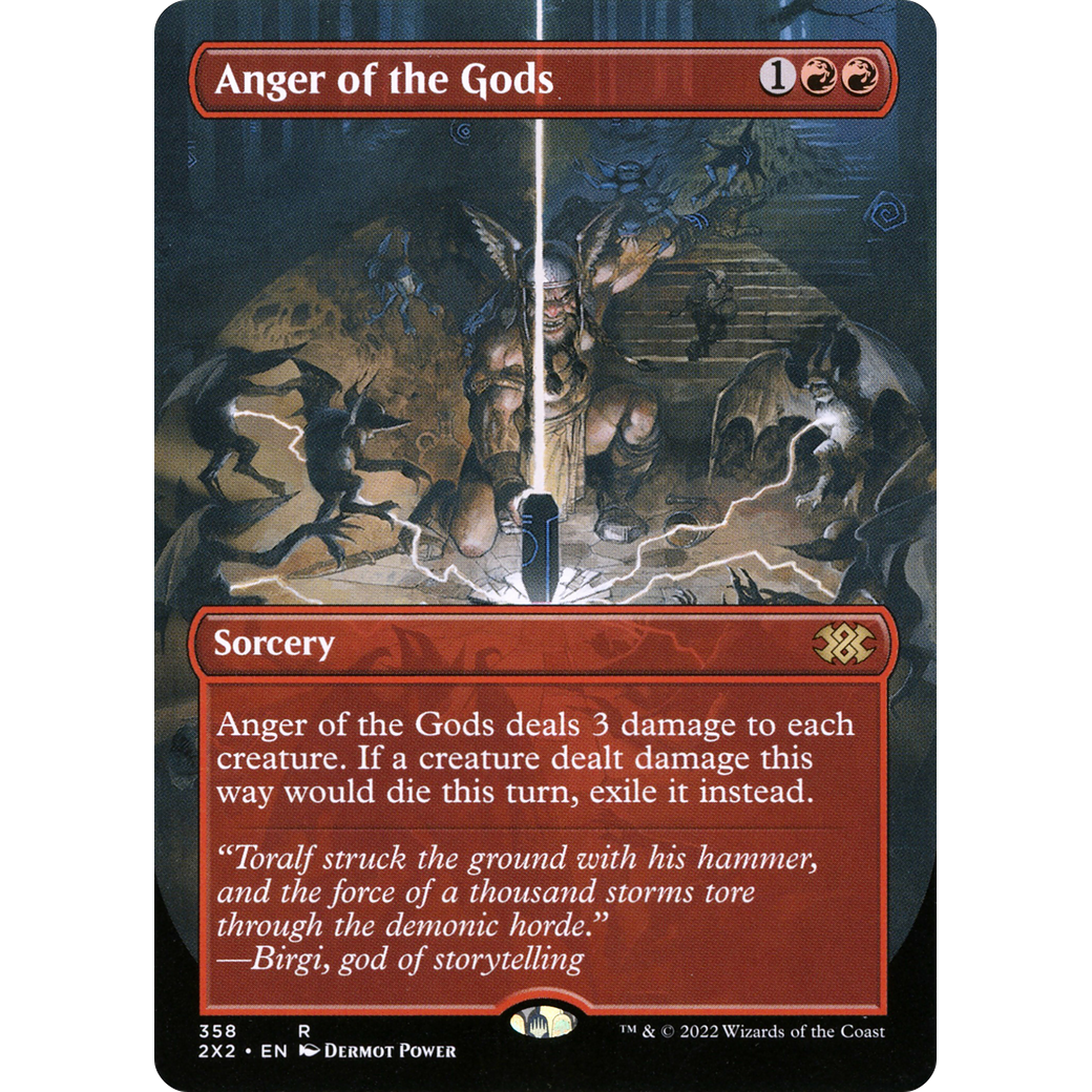 Anger of the Gods (Borderless) (2X2-358) - Double Masters 2022 (Borderless) Foil