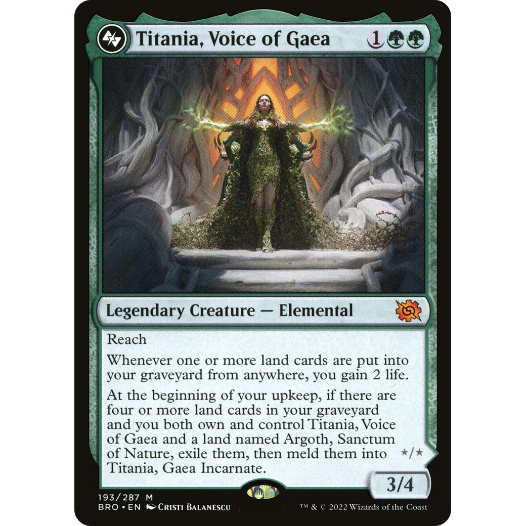 Titania, Voice of Gaea (BRO-193) - The Brothers' War Foil