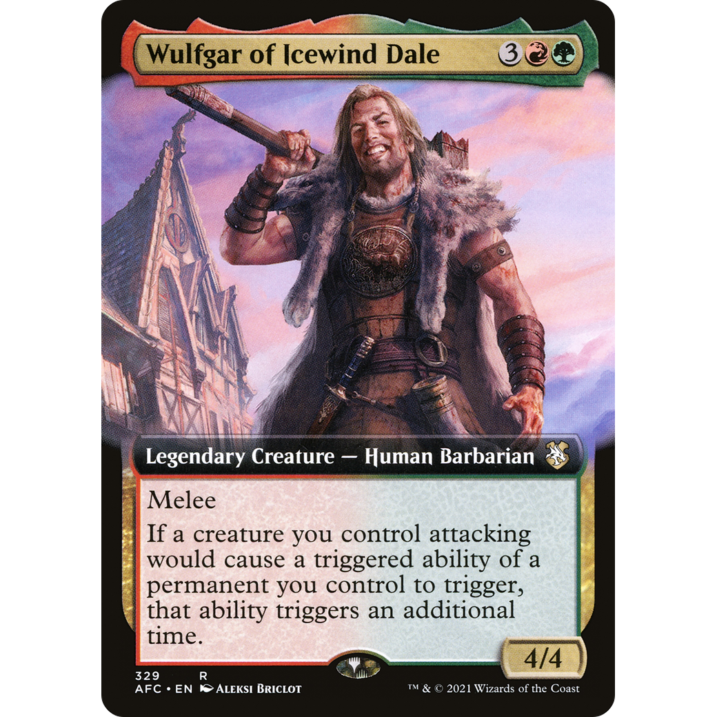 Wulfgar of Icewind Dale (AFC-329) - Forgotten Realms Commander: (Extended Art)