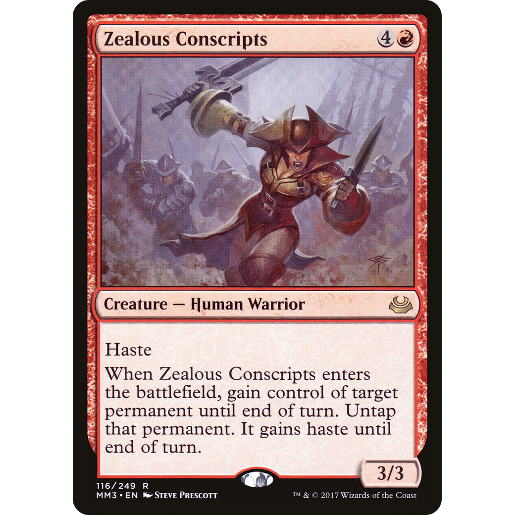 Zealous Conscripts (MM3-116) - Modern Masters 2017 Foil